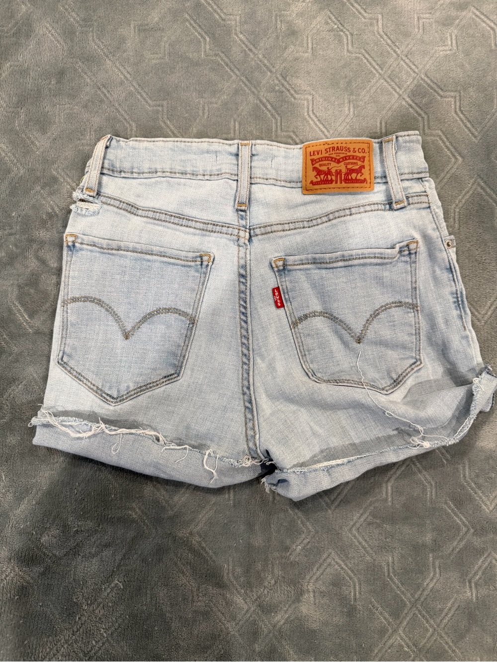 Levi's Light Blue Denim Cutoff Shorts - Picture 4 of 5
